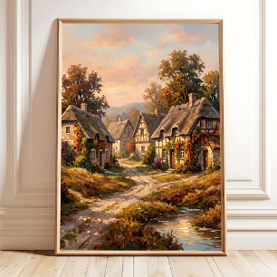 Impressionistische Herbst-Leinwand-Wandkunst Poster