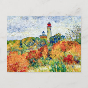 Impressionistische Herbstszene am Leuchtturm Kap A Postkarte