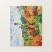 Impressionistische Herbstszene am Leuchtturm Kap A Puzzle (Vertikal)