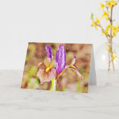 Impressionistische Iris Blume Gouache Art Note Car Karte (Gelbe Blume)