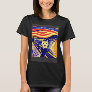 Impressionistische Katze Schreiende Impressionism T-Shirt