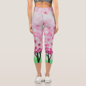 Impressionistische Kirschblüten Capri Leggings (Rückseite)