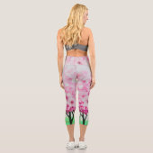 Impressionistische Kirschblüten Capri Leggings (Rückseite)