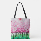 Impressionistische Kirschblüten Tasche (Rückseite)