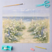 Impressionistische Küstenblumen Decoupage Seidenpapier (Basteln)