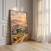 Impressionistische Landschaft bei Sonnenuntergang  Poster
