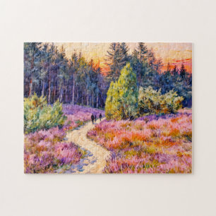 Impressionistische Landschaft der Lüneburger Heide Puzzle