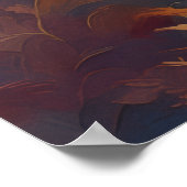 Impressionistische Landschaft in Herbstfarben Poster (Ecke)