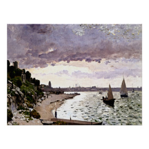 Impressionistische Landschaft mit Küste Poster