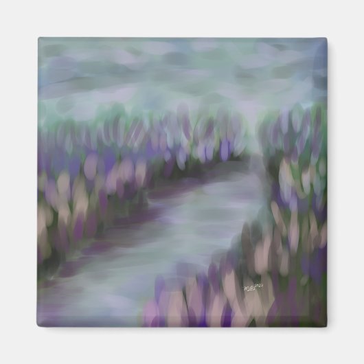 Impressionistische Landschaft Original Kunst Magnet (Vorne)