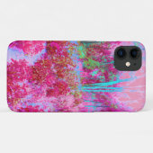 Impressionistische Landschaft Rot und Rosa Garten Case-Mate iPhone Hülle (Rückseite (Horizontal))