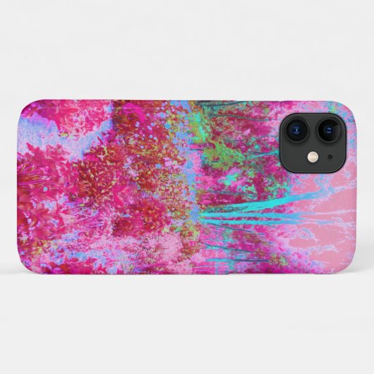 Impressionistische Landschaft Rot und Rosa Garten Case-Mate iPhone Hülle (Rückseite (Horizontal))