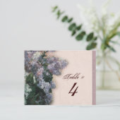 Impressionistische Lilacs - Tischnummer Card (Stehend Vorderseite)