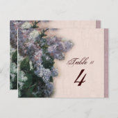 Impressionistische Lilacs - Tischnummer Card (Vorne/Hinten)