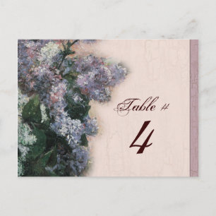 Impressionistische Lilacs - Tischnummer Card