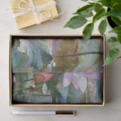 Impressionistische Lotus-Teich-Ölgemälde Seidenpapier (Geschenk)