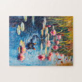 Impressionistische Malerei der Schwarzen Katze im  Puzzle (Horizontal)