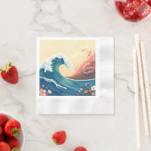 Impressionistische Meereswelle Serviette (Beispiel)