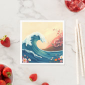 Impressionistische Meereswelle Serviette (Beispiel)
