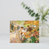 Impressionistische Mutter und Kind auf einem farbe Postkarte (Stehend Vorderseite)