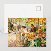 Impressionistische Mutter und Kind auf einem farbe Postkarte (Vorne/Hinten)