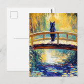 Impressionistische Ölgemälde aus Schwarzkatzteich Postkarte (Vorne/Hinten)