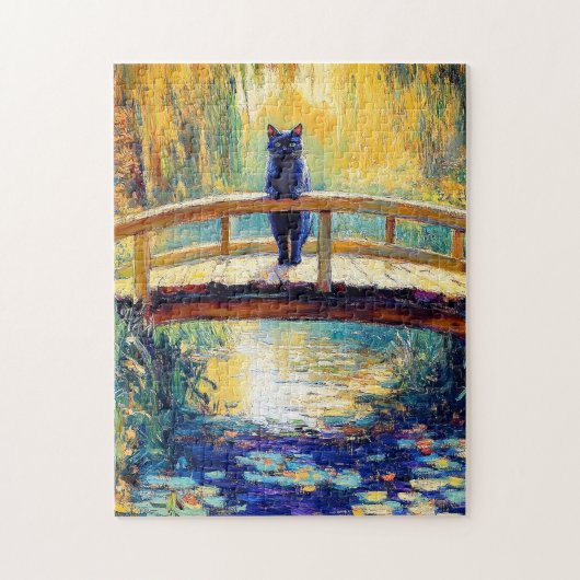 Impressionistische Ölgemälde aus Schwarzkatzteich Puzzle (Vertikal)