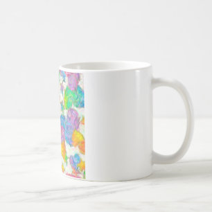 Impressionistische Pastell-Valentinsherzen Kaffeetasse