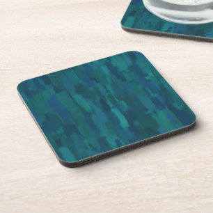 Impressionistische Pinselstriche, Navy, Teal, Blau Getränkeuntersetzer