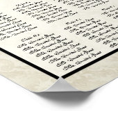 Impressionistische Rose Empfang-Tischübersicht Poster (Ecke)