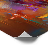 Impressionistische Rotfuchs-Wildmalerei Poster (Ecke)