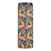 Impressionistische Schmetterlinge und Blume Thermosbecher (Rückseite)