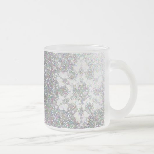 Impressionistische Schneeflocke Mattglastasse (Rechts)