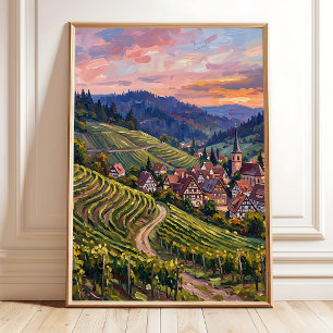 Impressionistische Schwarzwald-Leinwandkunst im So Poster
