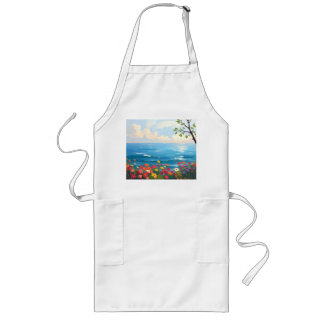 Impressionistische Seascape mit blühendem Garten Lange Schürze