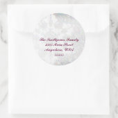 Impressionistische Snowflake-Rücksendeadresse Runder Aufkleber (Tasche)