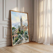 Impressionistische Sommerlandschaft - Morgennebel Poster