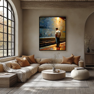 Impressionistische Stadtlandschaft – Stille Plattf Poster