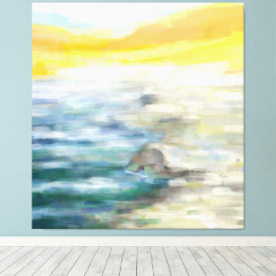 Impressionistische Strandlandschaft Leinwanddruck