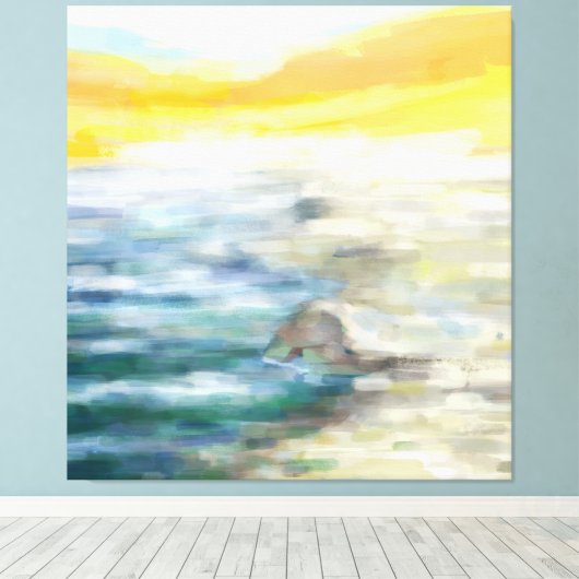 Impressionistische Strandlandschaft Leinwanddruck (Insitu (Holzboden))