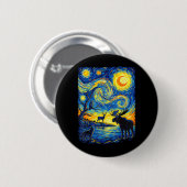 Impressionistische Tierwelt Natur Elch Wolf Eule K Button (Vorne & Hinten)