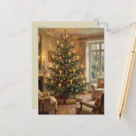 Impressionistische Vintage-Weihnachtsdekoration im Postkarte