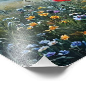 Impressionistische Wildblume Meadow Fotodruck (Ecke)