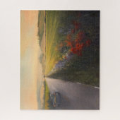 Impressionistische Wildblumen Landstraßenmalerei Puzzle (Vertikal)