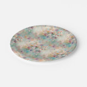 Impressionistische Wildblumen Pastel Pappteller (Schrägansicht)