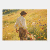 Impressionistische Wildblumen pflücken Geschenkpapier Set (Vorderseite 2)