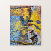 Impressionistische Winter-Stadtszenen mit Restaura Puzzle (Vertikal)