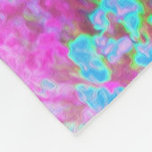 Impressionistischer Abstrakter Garten in Rosa und Fleecedecke (Ecke)