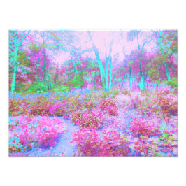 Impressionistischer Abstrakter Garten in Rosa und  Fotodruck