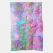 Impressionistischer Abstrakter Garten in Rosa und Geschirrtuch (Vertikal)